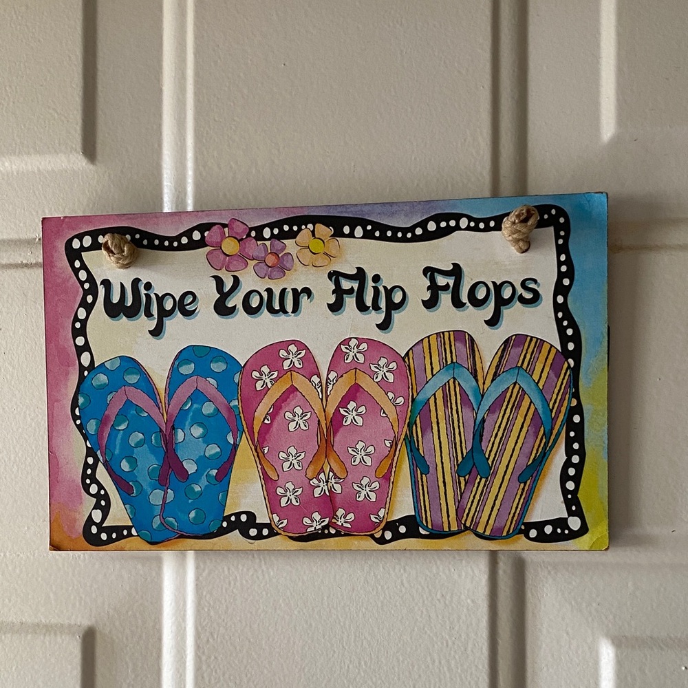Colorful Flip Flop Wall Sign